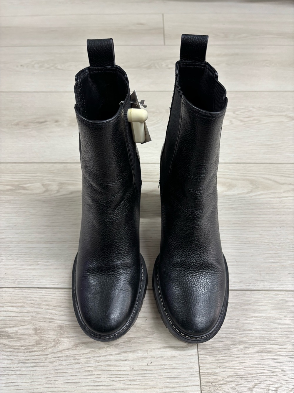 Tory Burch Carson Black Chunky Lug Sole Ankle Boots - Picture 4 of 7